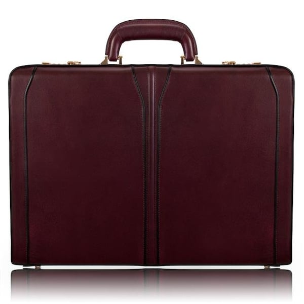 Mckleinusa Mcklein USA 80486 4.5 in. Turner Leather Expandable Attach Briefcase; Burgundy - V Series 80486 - main